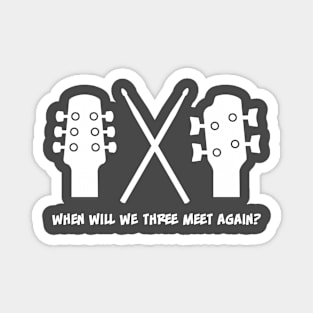 Guitar Drum Bass (white) Magnet