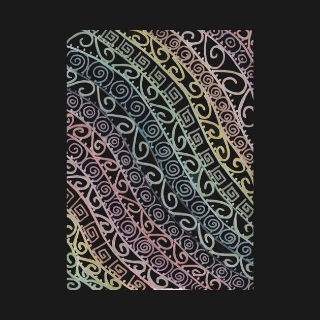 Metalic Celtic Filigree - Terracotta Background by MariaJOR-Artist