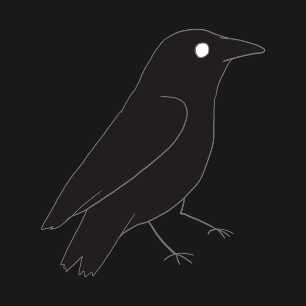 crow drawing by Mayarart