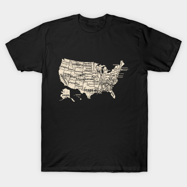 Vintage Map of USA - Usa Map - T-Shirt | TeePublic