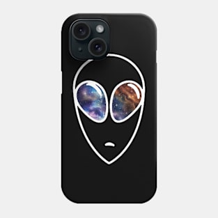 Alien looking in Space - Galaxy eyes Phone Case