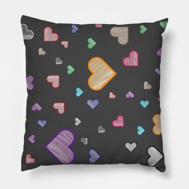 watercolor heart Pillow by maricetak