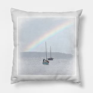 Rainy Day On The Bay Pillow