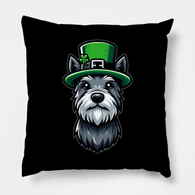 Luckiest Doggy Mama - St Patricks Day Pillow by eighttwentythreetees