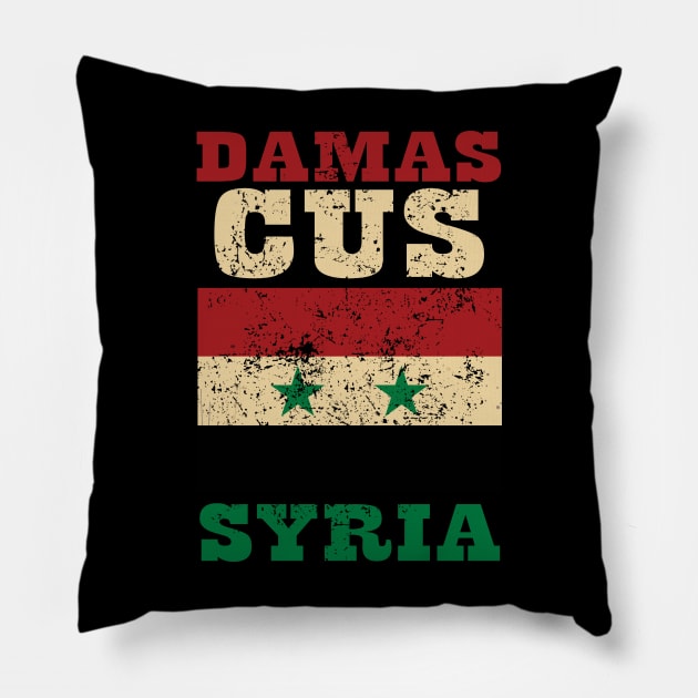 Flag of Syria Pillow by KewaleeTee