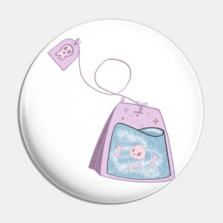 Pastel Skull tea Pin