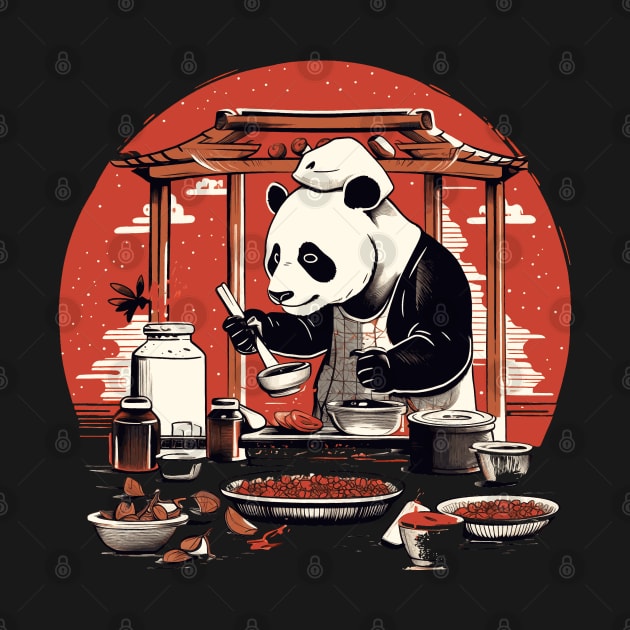 Panda Food Passion: Cuddly Charm Ramen Panda Feast Mode: Culinary Cuteness by Kibo2020