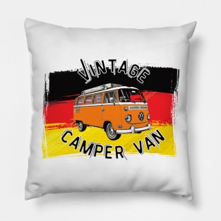 Camper Van t-shirt, Unisex t-shirt, vintage design, vintage t-shirt, German cars, camping, travel, retro vibes, tees for men, tees for women Pillow