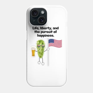 Pursuit of hoppiness: Craft beer lover pun  Phone Case