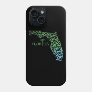 Florida State Outline Maze & Labyrinth Phone Case