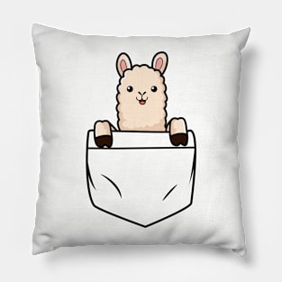 Cute Llama in Pocket Pillow