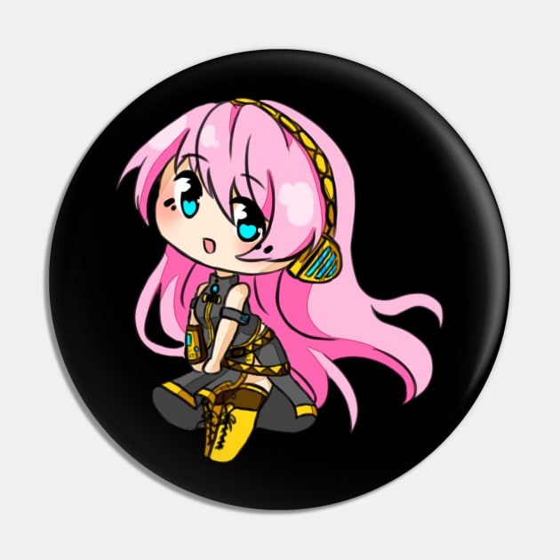 Megurine Luka Chibi Pin by FluffyChikorita