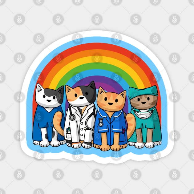 Rainbow Medics Magnet by Doodlecats 