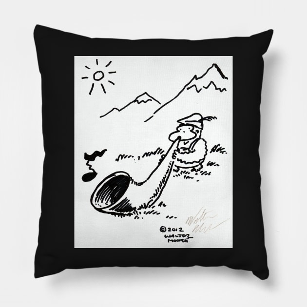 Alpenhorn Ape Pillow by WalterMoore