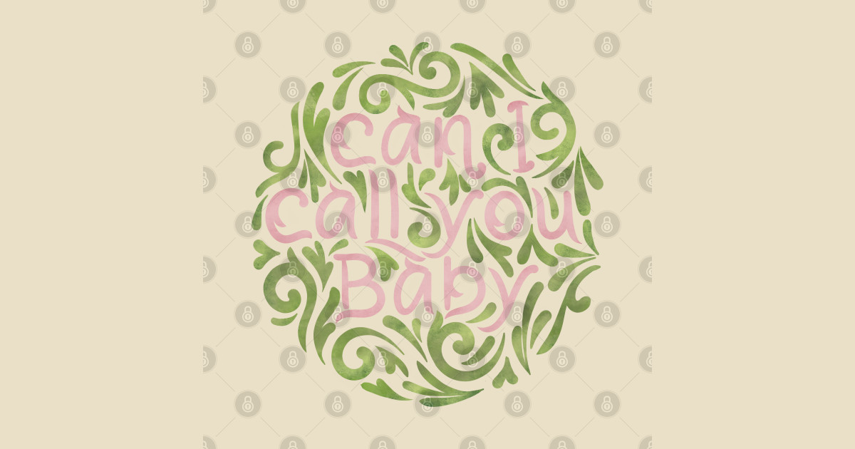 can i call you baby Can I Call You Baby Sticker TeePublic AU