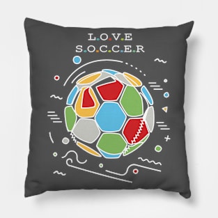 Love Soccer Pillow