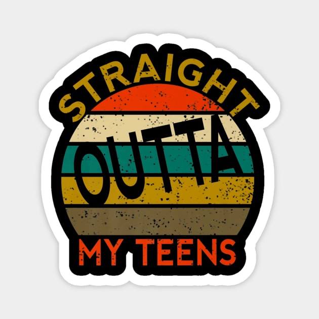 Straight Outta My Teens 20th Birthday Gift Magnet by AKSA shop