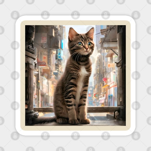 Cute Funny Kittens Beautiful Cats Magnet by PlanetMonkey