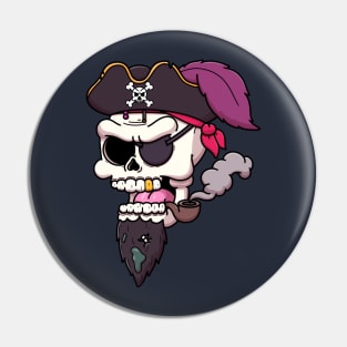 Pirate Captain Skull Pin