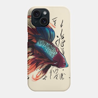 Beta Fish Illustration Phone Case