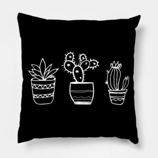 Cactus plants hand drawn cactus illustration Pillow