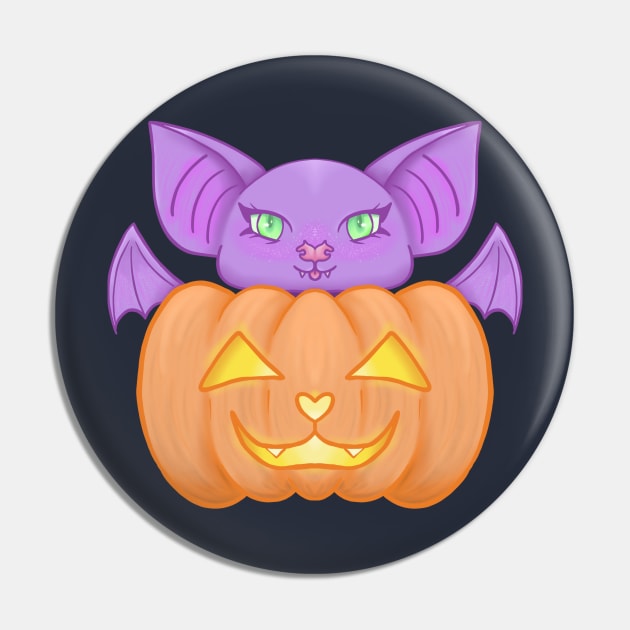 Bat-Kin, Halloween 2021 Design Pin by ZombieCheshire
