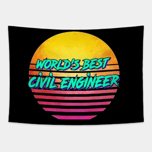 1980s Retro Civil Engineer Gift Tapestry