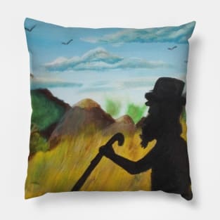 Silhouette Farmer Pillow