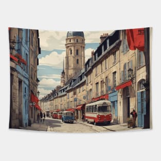 Rennes France Vintage Poster Tourism Tapestry