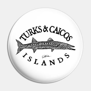 Turks & Caicos Islands Great Barracuda Pin