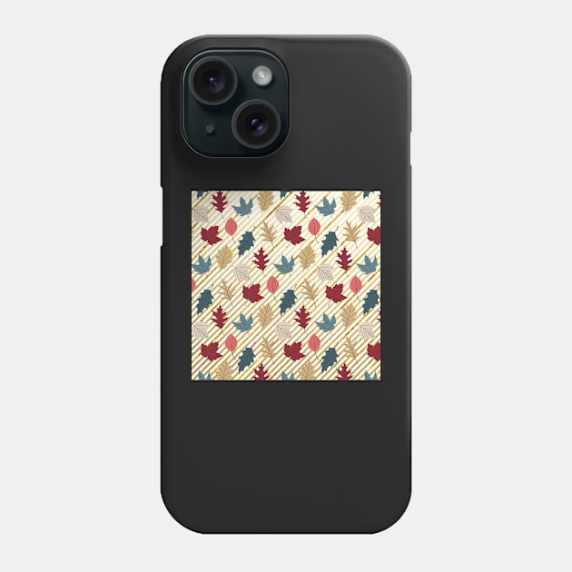 Handpainted Leaf Pattern Phone Case by bougieFire