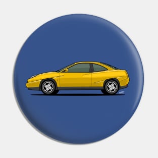 Fiat Coupe side profile drawing Pin