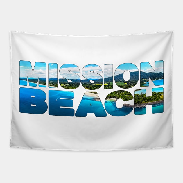 MISSION BEACH - Queensland Australia Beautiful Day Tapestry by TouristMerch
