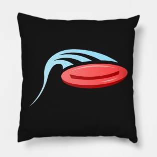 Red Frisbee Illustration Pillow