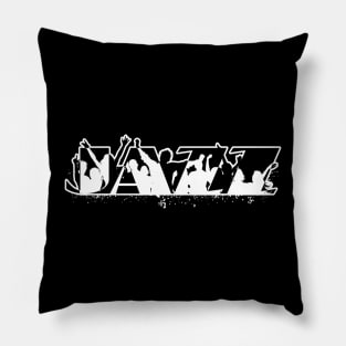 Jazz Music Genre Typography Design Pillow