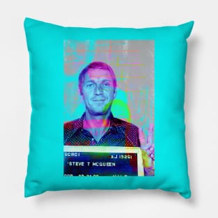 Steve McQueen Mugshot Pillow