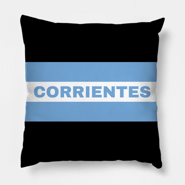 Corrientes City in Argentina Flag Pillow by aybe7elf