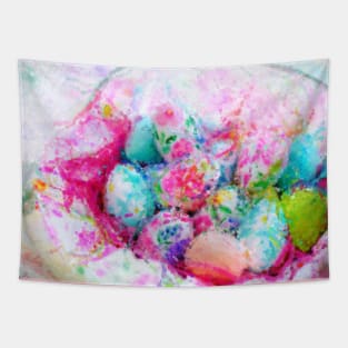 Easter Egg Basket Impressionist Painting Tapestry