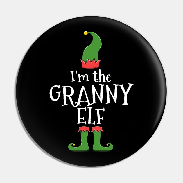 Granny Elf for Matching Family Christmas Group Pin by jkshirts