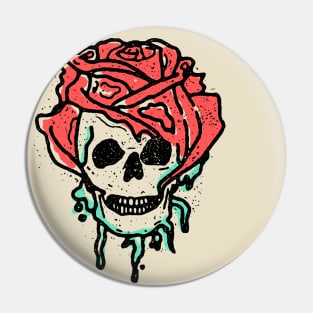 Skull Rose Pin