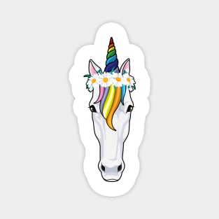 Unicorn with Flowers Magnet