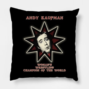 andy kaufman badge Pillow