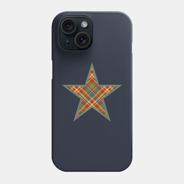 Muted plaid star design Phone Case by Dreamscapes