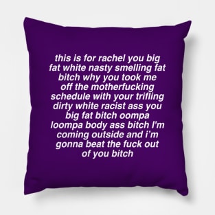 Rachel TikTok Voicemail Pillow