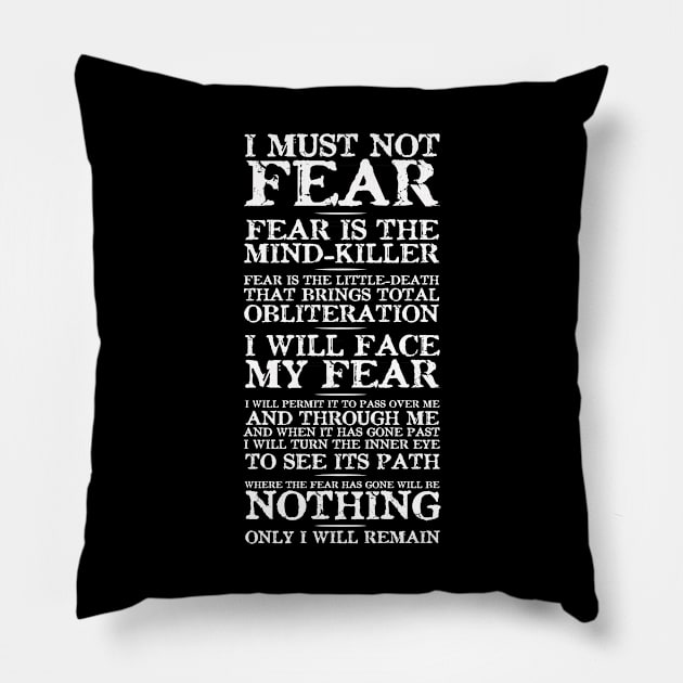 Dune Fear Quotes Pillow by Rebus28