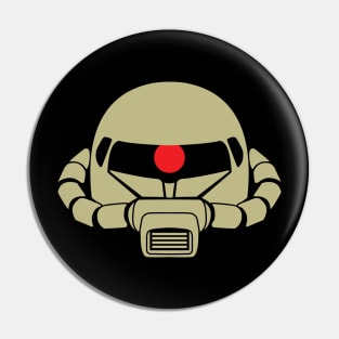 "Zaku II" in Olive, Stencil Pin