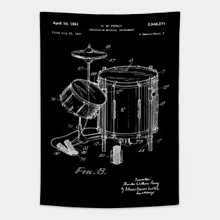 Drum Player Patent Print 1951 Tapestry