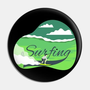 Surfing Therapy Pin