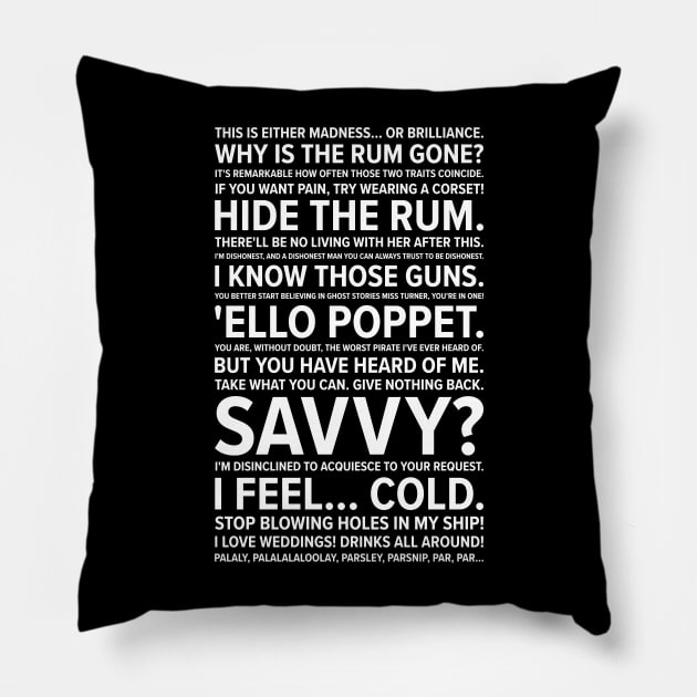 Pirates 1 quotes Pillow by barberdesigniow