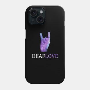 Deaf Love The Sign Associated With American Sign Language Phone Case